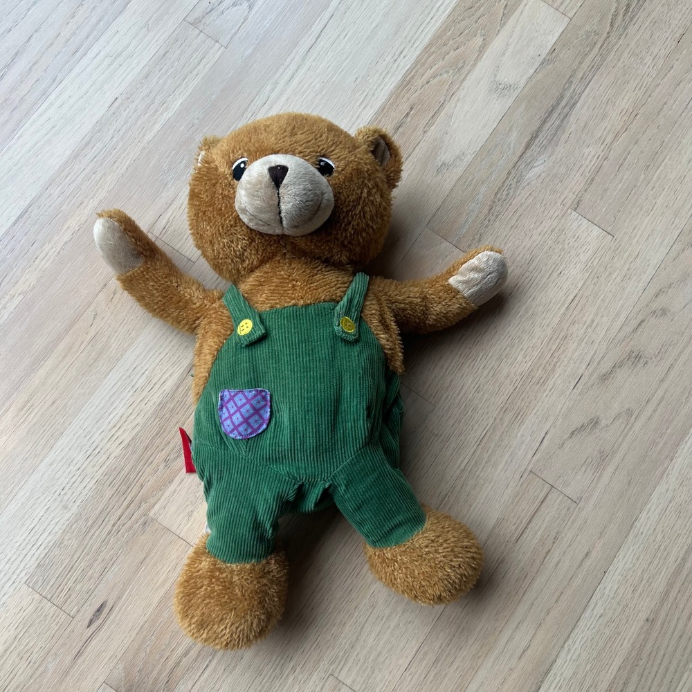 Zoobies‎ Corduroy the Bear Plush 17 inch Green Overalls Don Freeman No Blanket